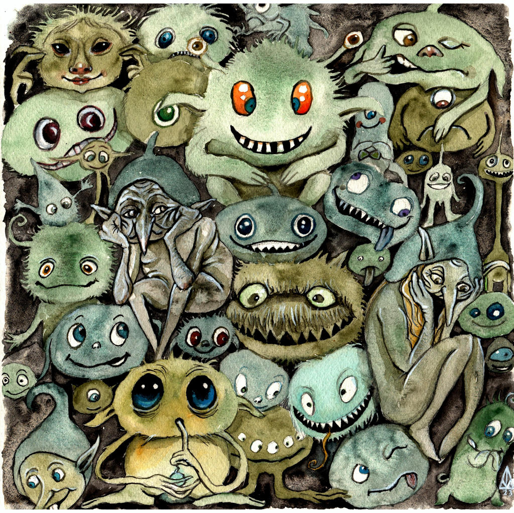 Cute Little Monsters by ElfinIllustrator on DeviantArt