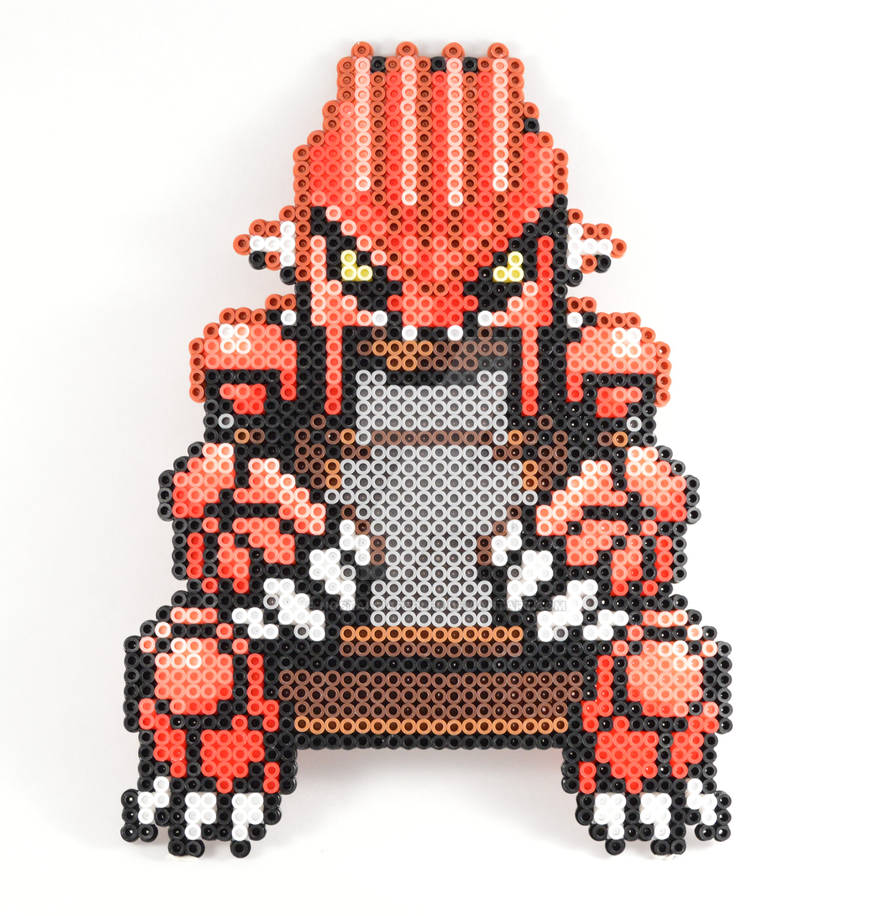 Groudon Perler by NostalgiaPerler on DeviantArt