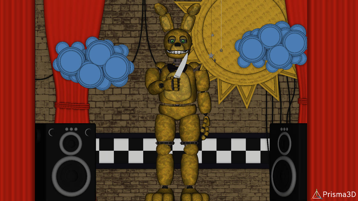 Springbonnie Shushing Change Springbonnie's stance to hold a knife. by springmichaelp3d on ...