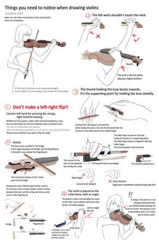 Drawing violins - things you need to notice
