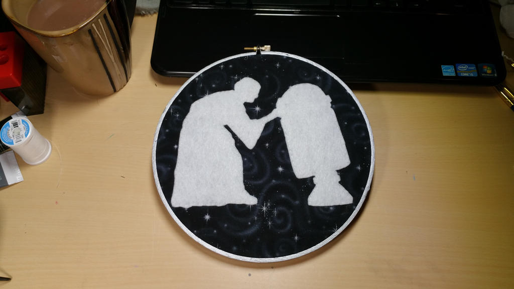 Star Wars Silhouette Embroidery Hoop