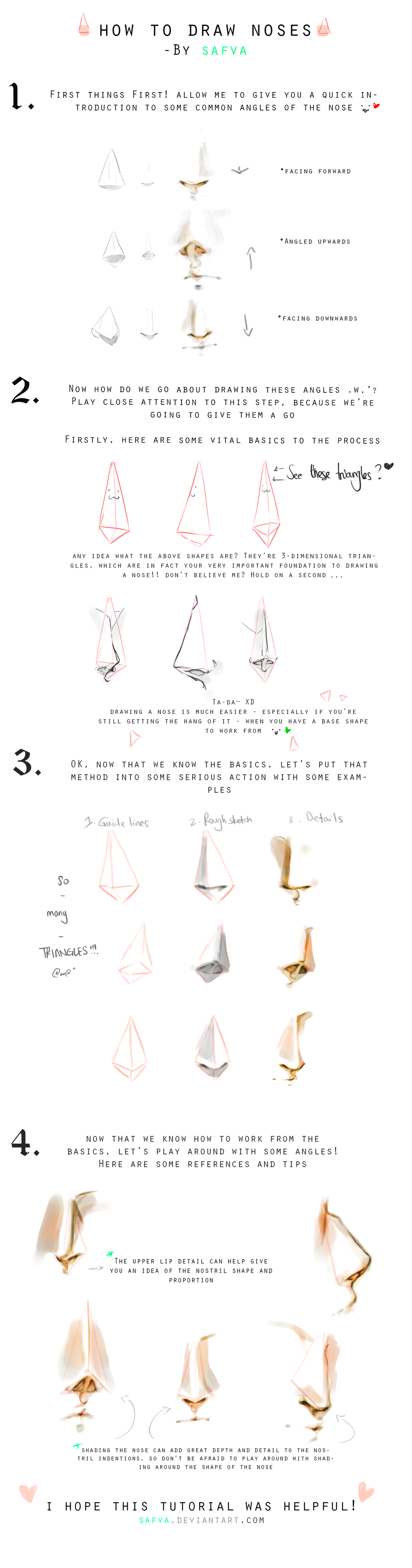 How to draw noses