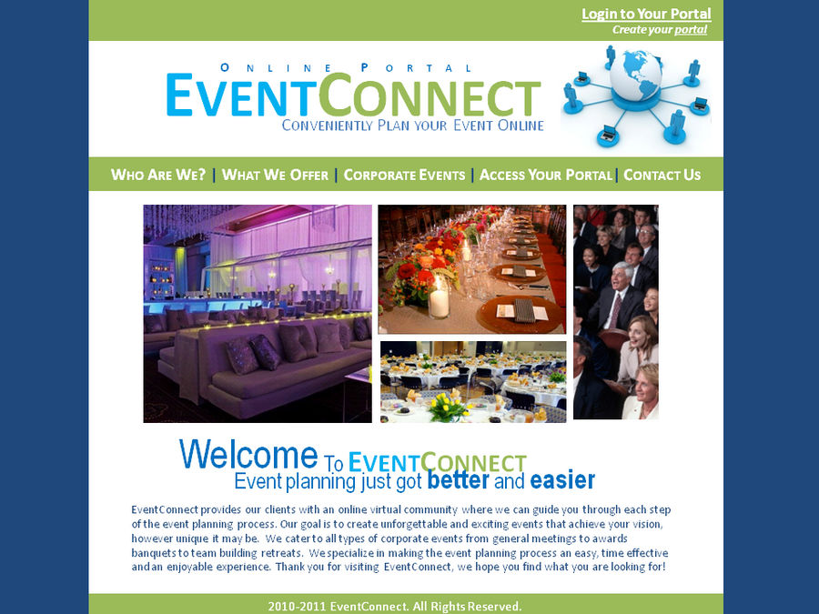 EventConnect Homepage by LindsayRussell on DeviantArt