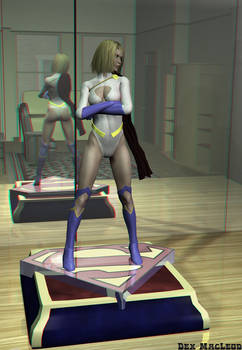 Powergirl Statue #2 in 3D