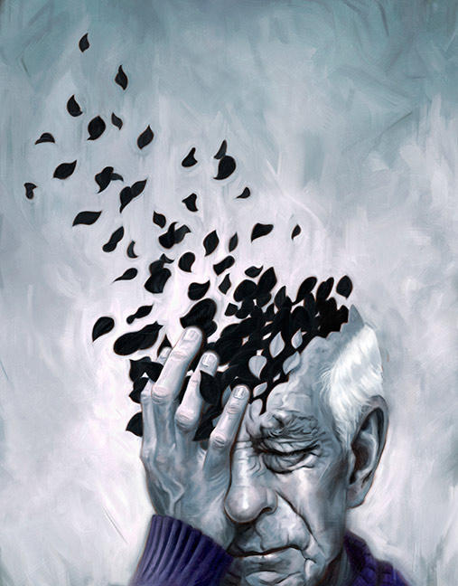 Цифровая деменция. Деменция иллюстрация. Альцгеймер арт. Психические расстройства арт.