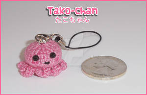 Tako-chan Amigurumi  Cellphone Charm