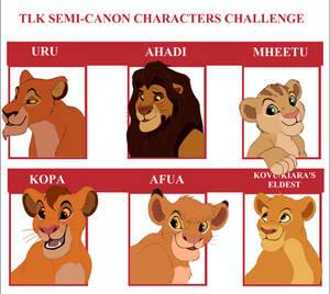 The Lion King semi canon characters challenge 