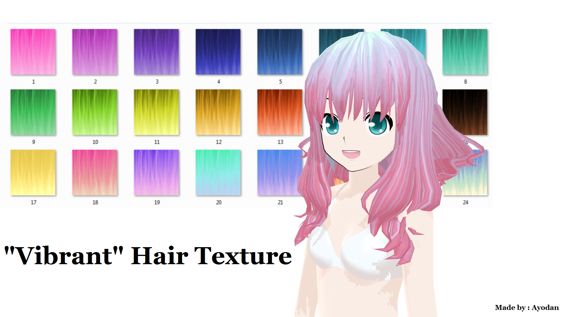 MMD : 'Vibrant' Hair Texture