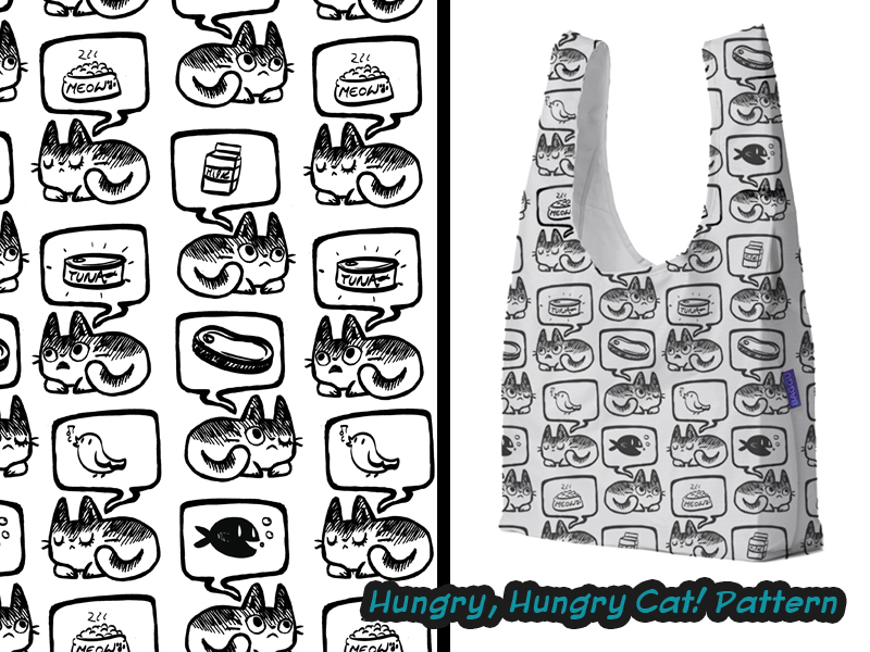 Hungry, Hungry Cat Pattern