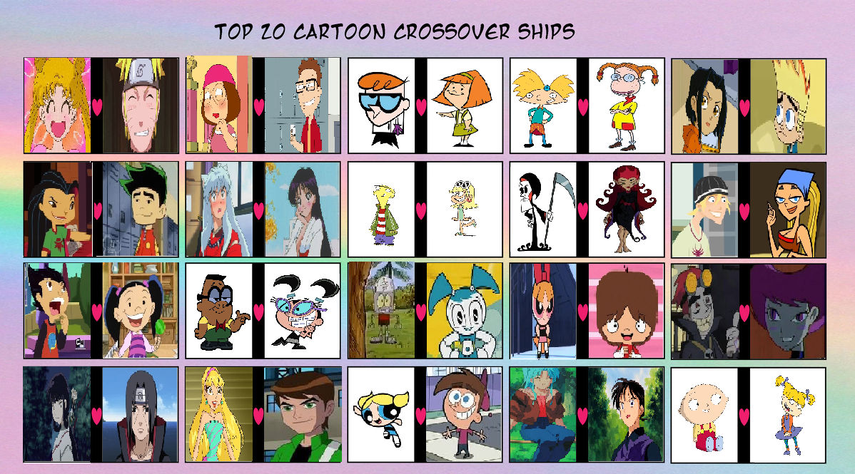 Top 20 Cartoon Crossover Ships by fanatic456 on DeviantArt