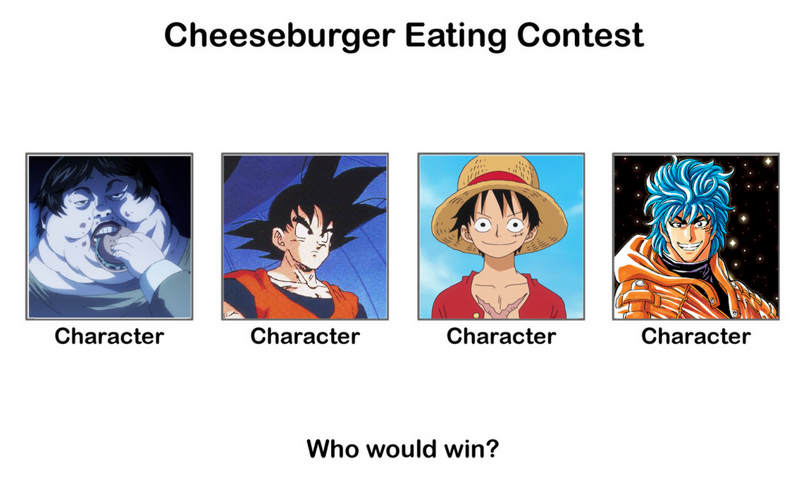 Competitive Eating Animer Anime Cheeseburger Eating Contest by BurningEagle171340 on DeviantArt