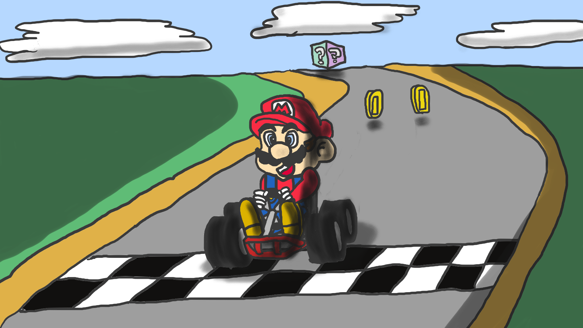 Mario Kart Drawing by superfox5 on DeviantArt