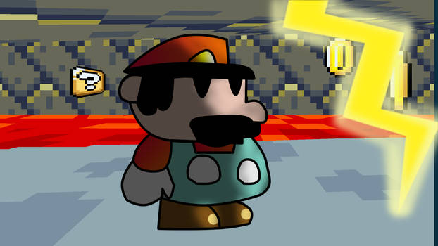 SMW Mario At Bowsers Castle