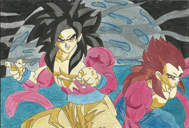 Super saiyan4 Goku and Vegeta