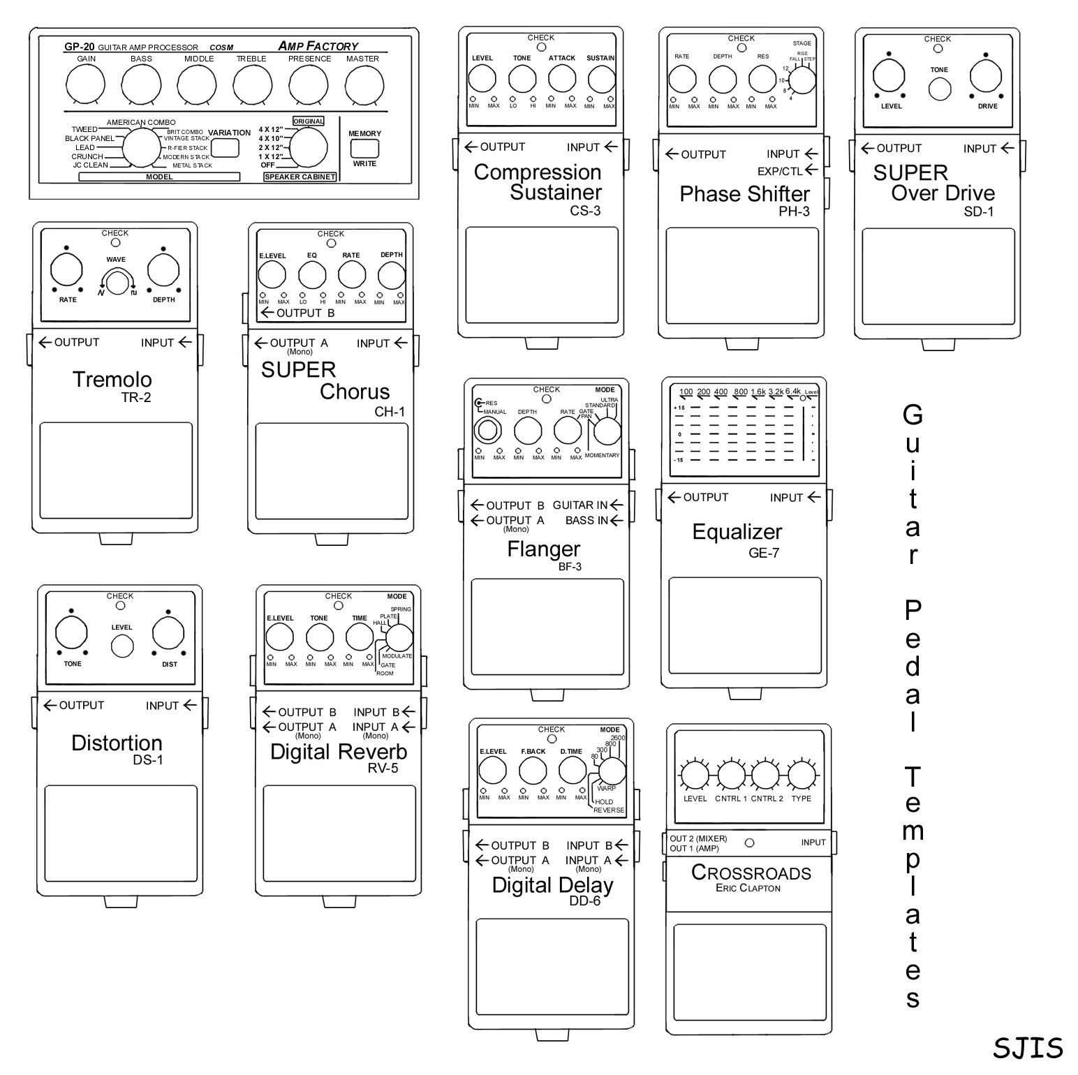Guitar Pedal Templates Tech by ColorMeOnce on DeviantArt