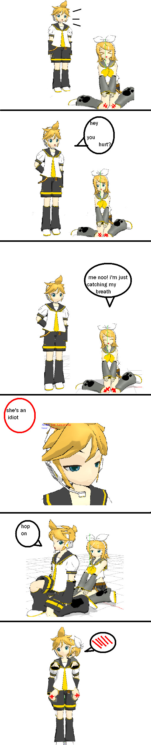 a short rinxlen MMD comic