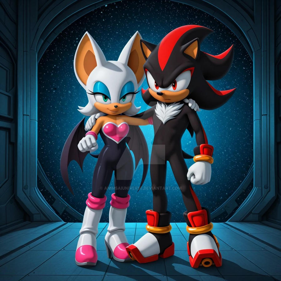 Rouge and Shadow by AnimsAIUniverse on DeviantArt
