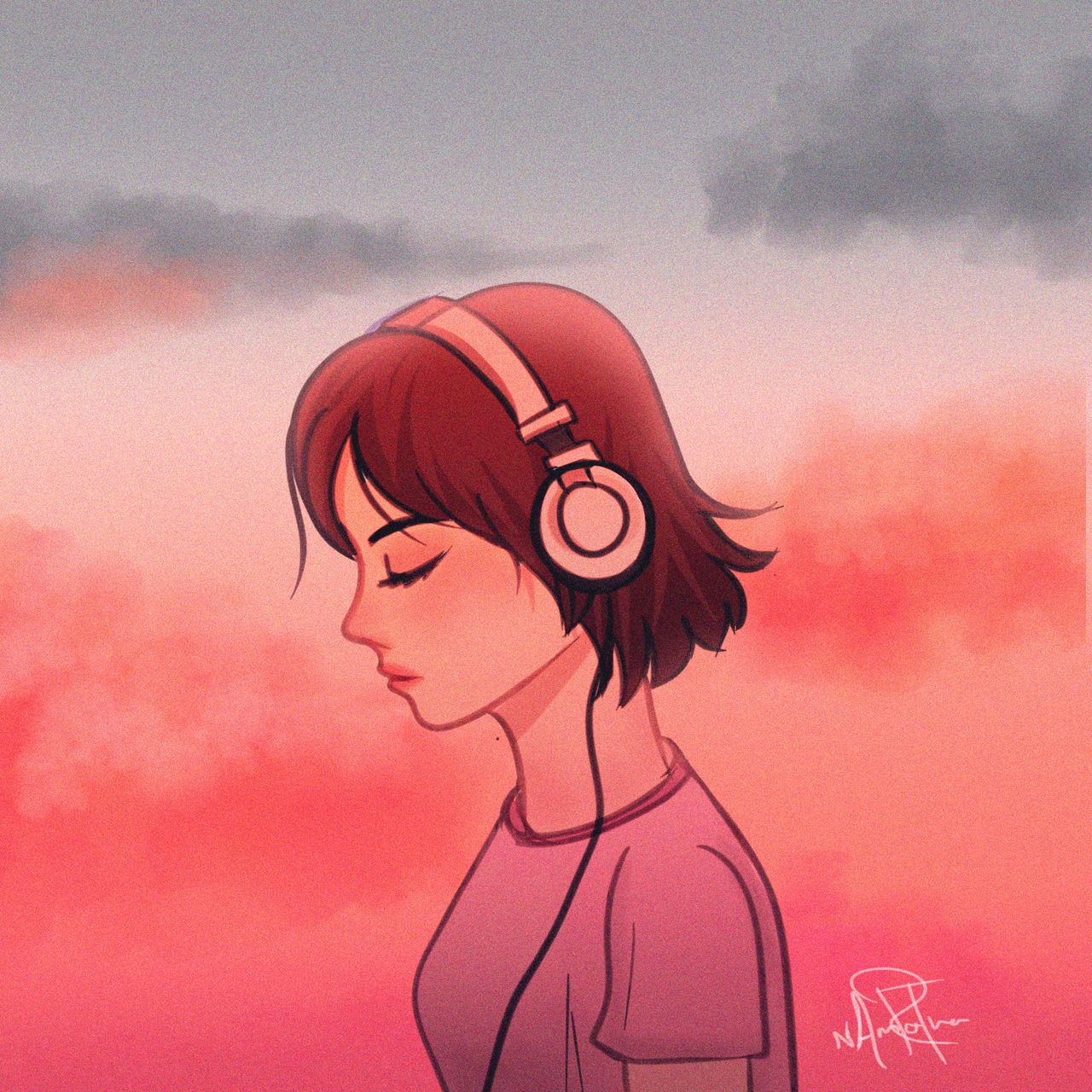 Girl listening to music by namratha7 on DeviantArt