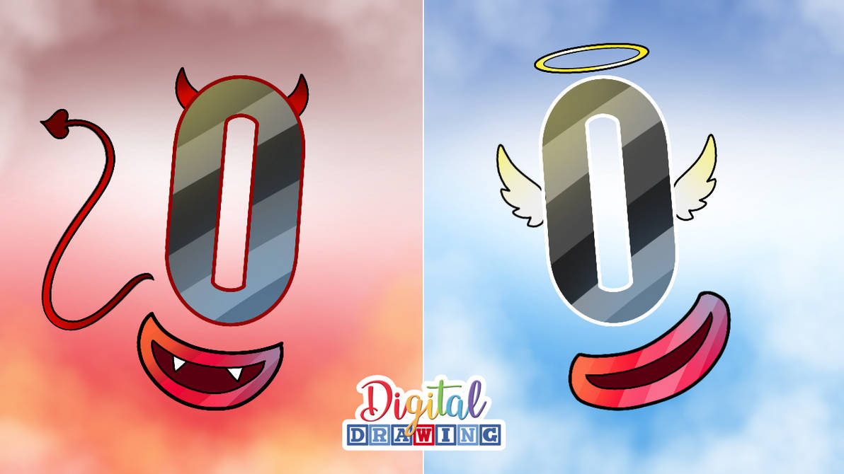 Numberblocks 0 Halloween Series - Evil and Angel by 23des18 on DeviantArt