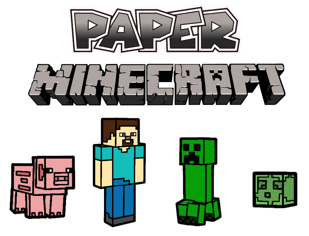 Paper Minecraft 1st Set by JIKKmaster on DeviantArt