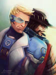 Commission: Soldier 76 and McCree by LenamoArt