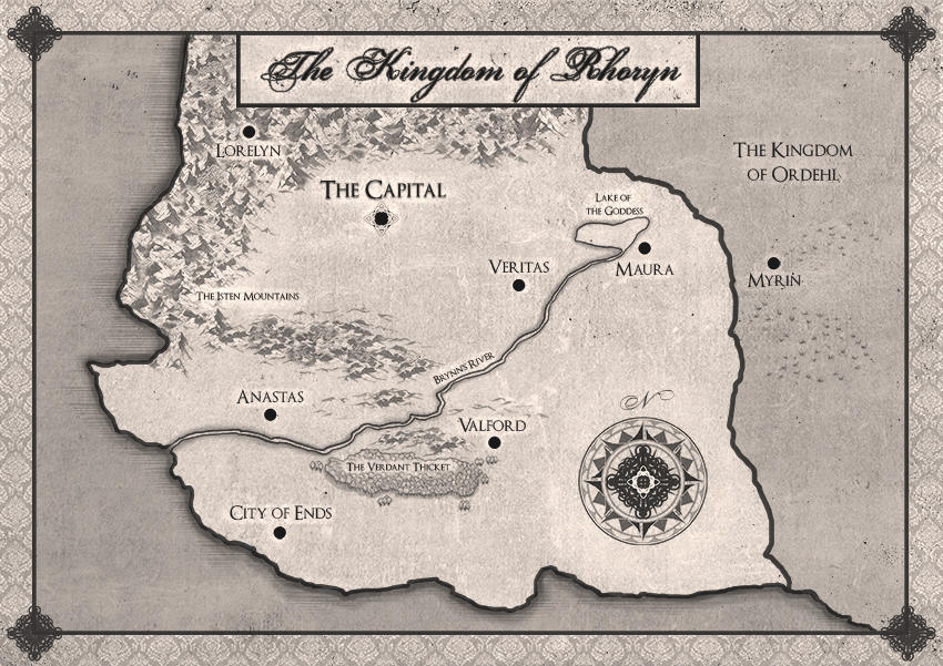 Commission: Map of Kingdom of Rhoryn by LenamoArt on DeviantArt