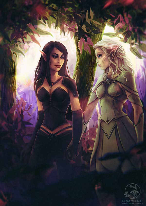 Commission: Adnni and Eshara by LenamoArt