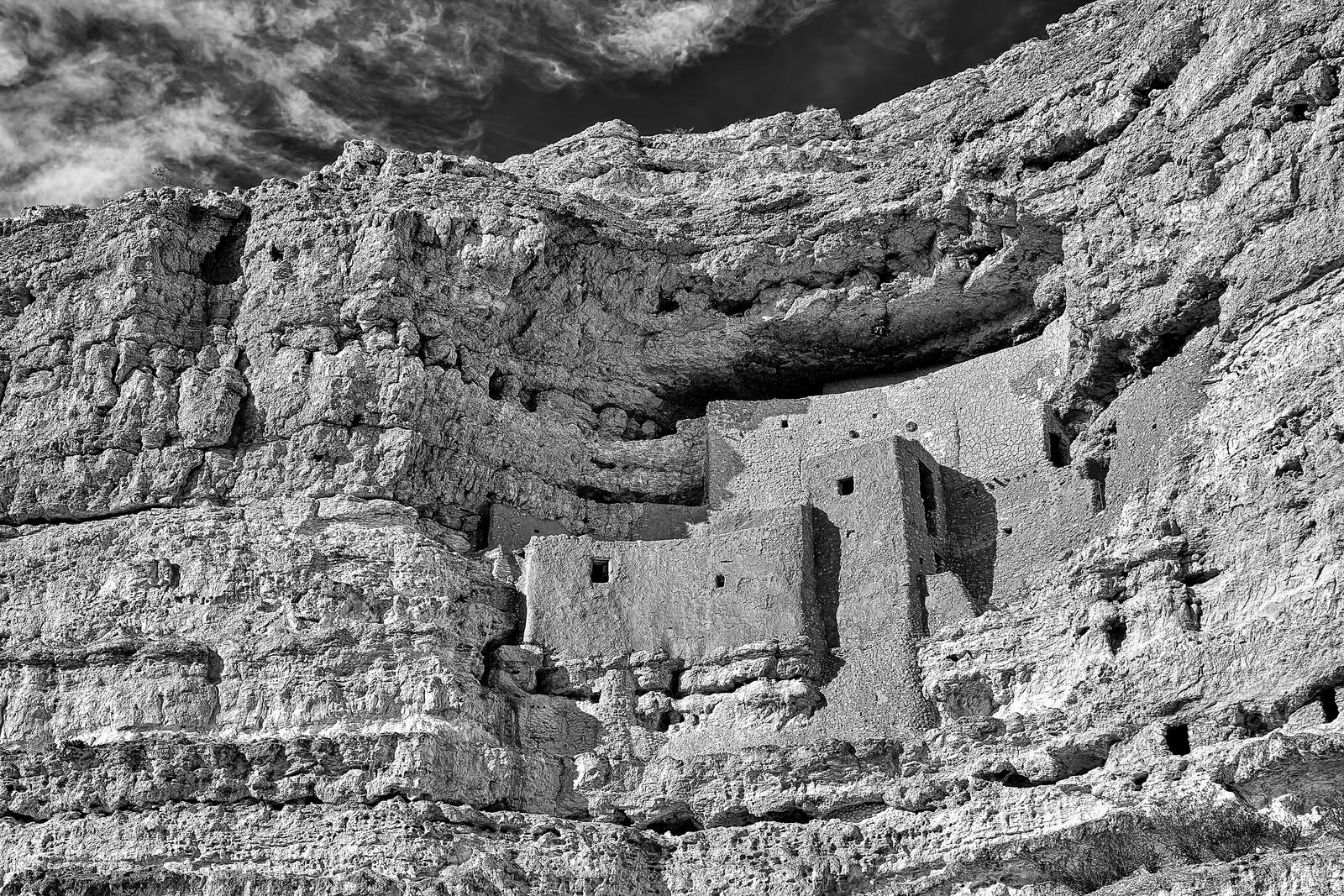 Montezuma's Castle Black and White Version