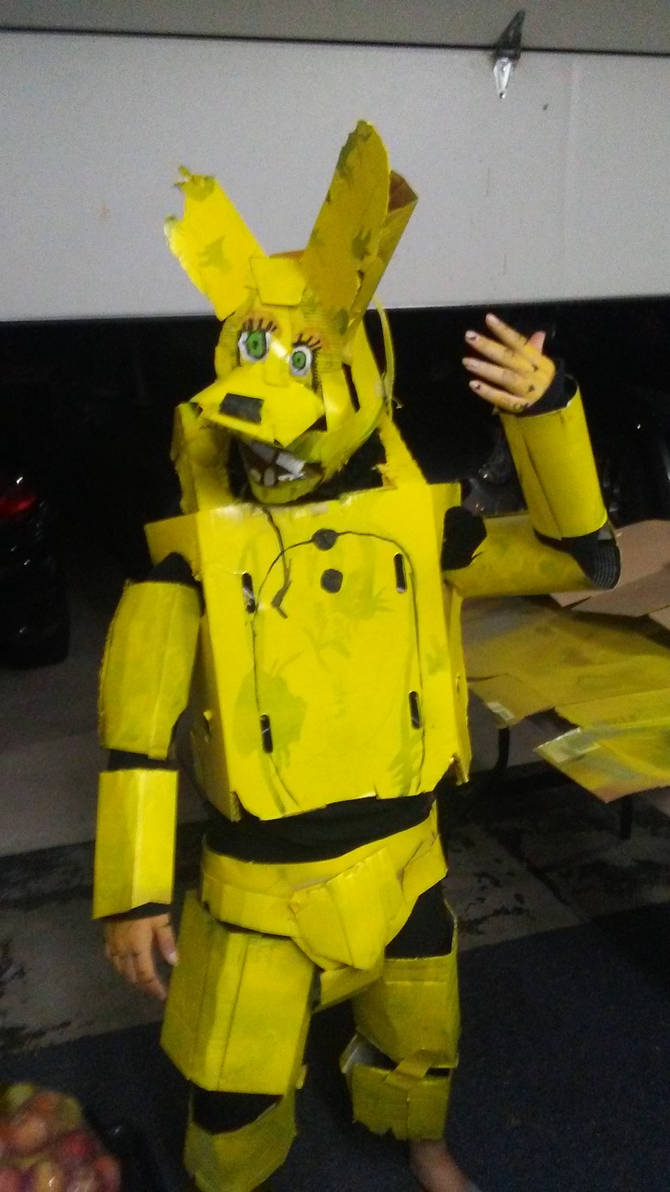 Cardboard Springtrap Springtrap Halloween costume by redbonniegamerfnaf on DeviantArt