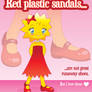 Red Plastic Sandals - Lisa