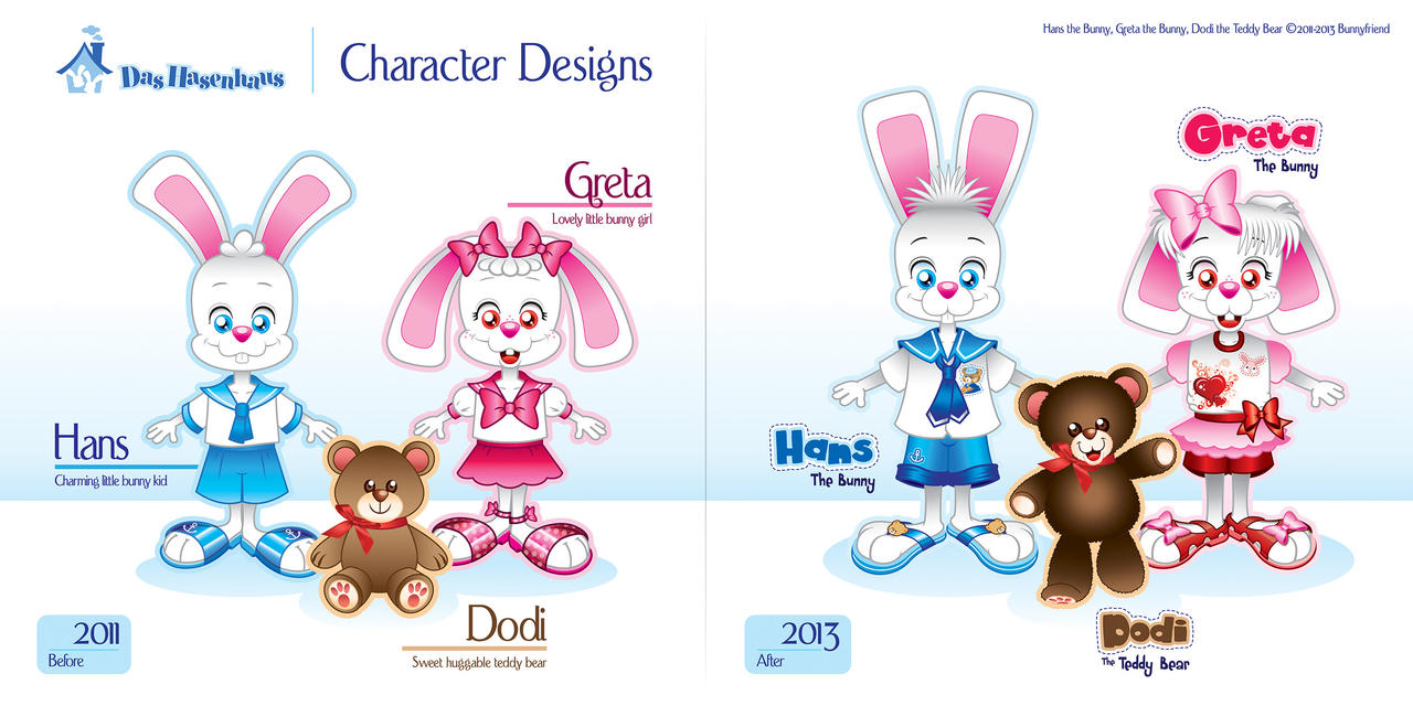 Das Hasenhaus - Character Design Comparision