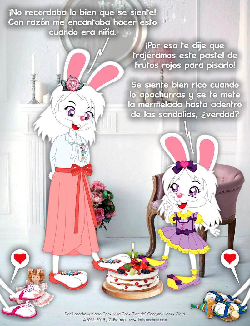 Cony and Cony 'Sharing' Their Cake