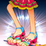Little Fairy Gaby showing her Sandals