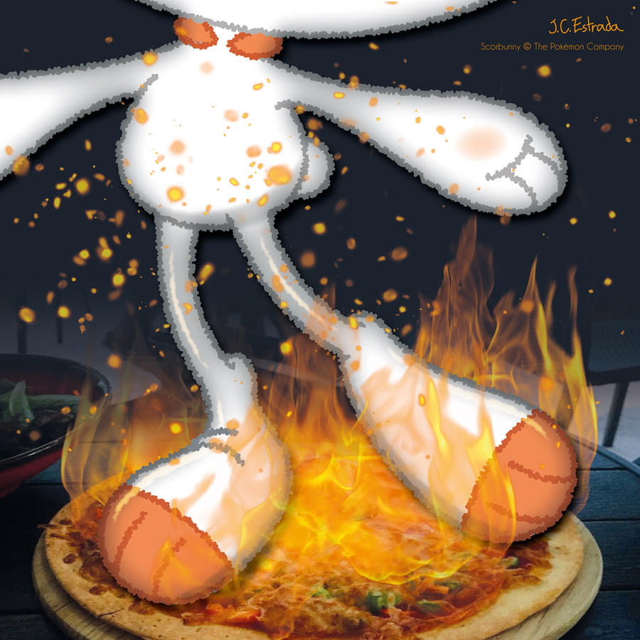 Scorbunny's Flaming Pizza