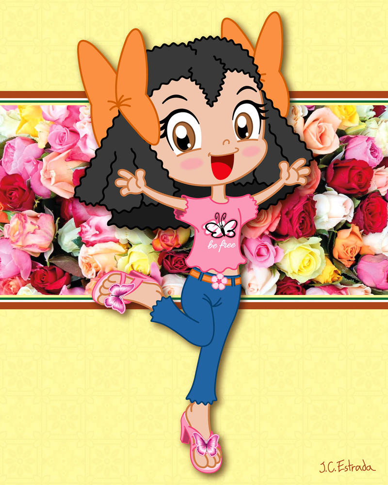 Jumping Carla (Update of 2006 Old Drawing)