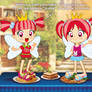 Little Fairies Squishing Italian Food