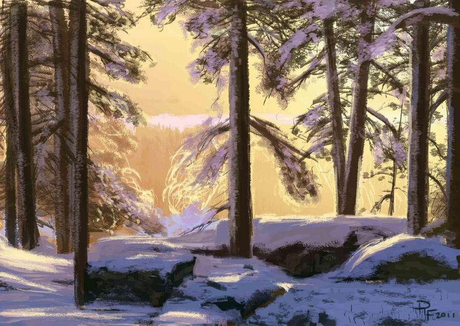 Winter forrest speedpaint