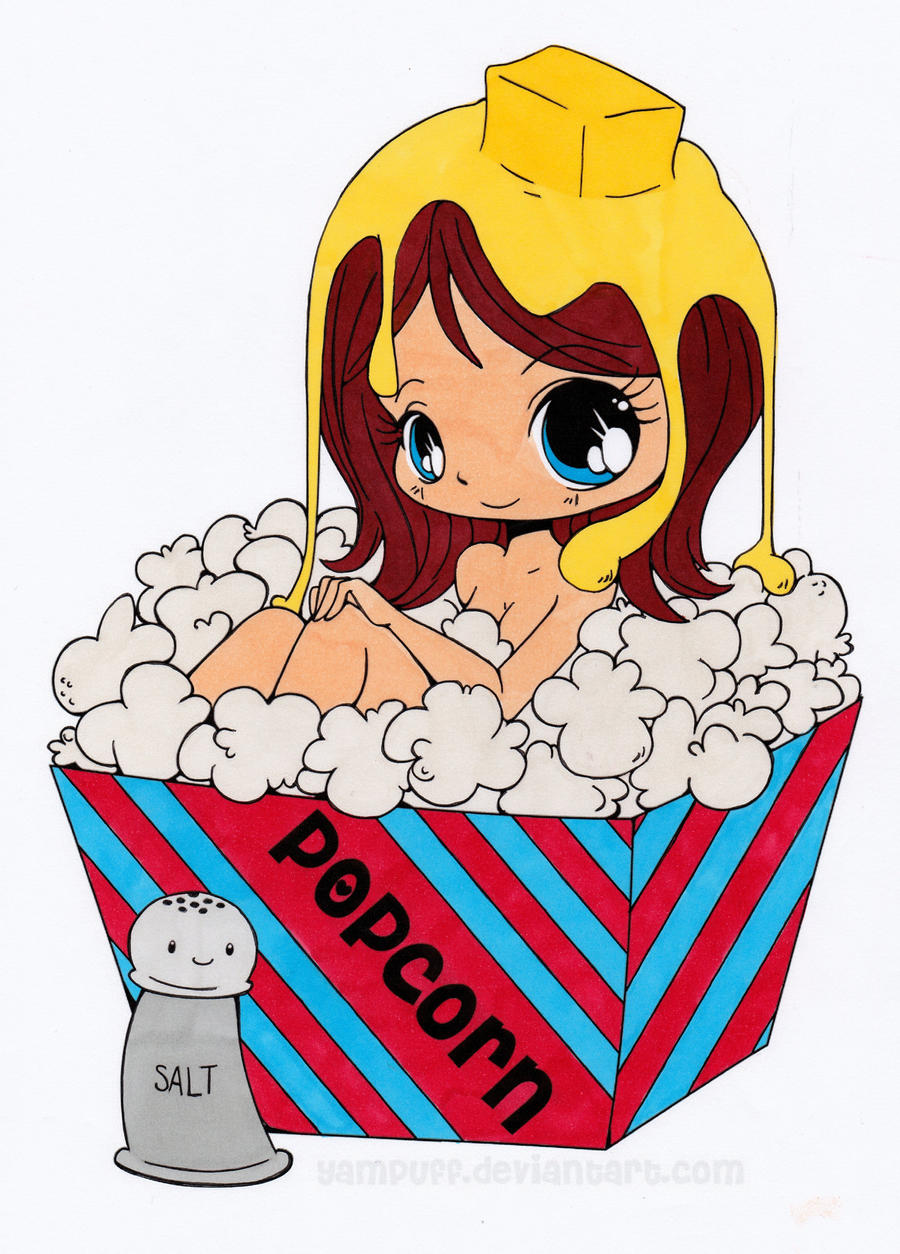 Popcorn Girl Colored