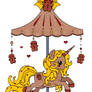 Holiday Carousel Gingerbread Pony Colored