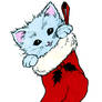 Kitten In A Stocking - Colored