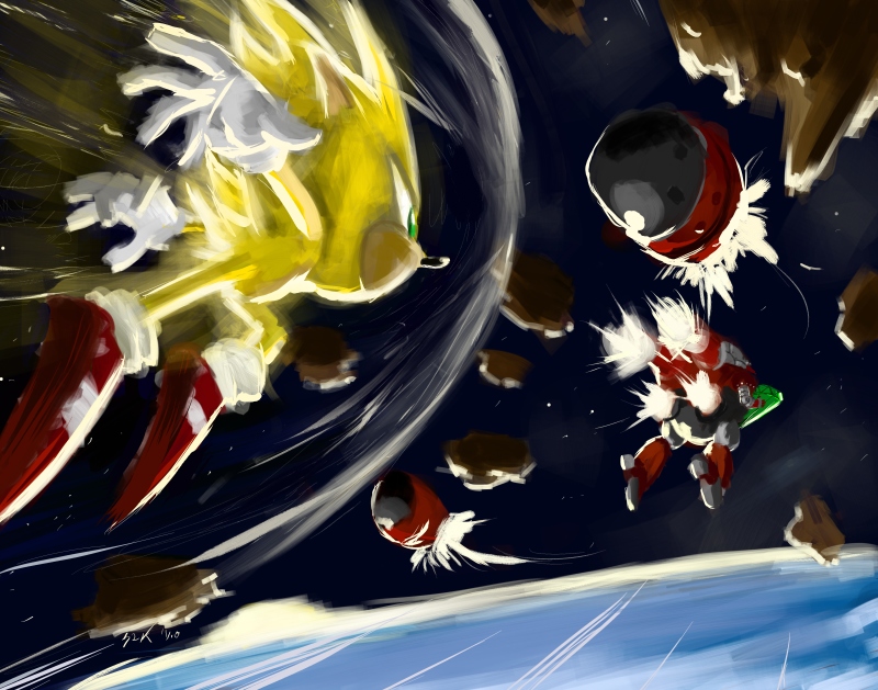 Super Tails and Chaos Emeralds by laryssadesenhista on DeviantArt