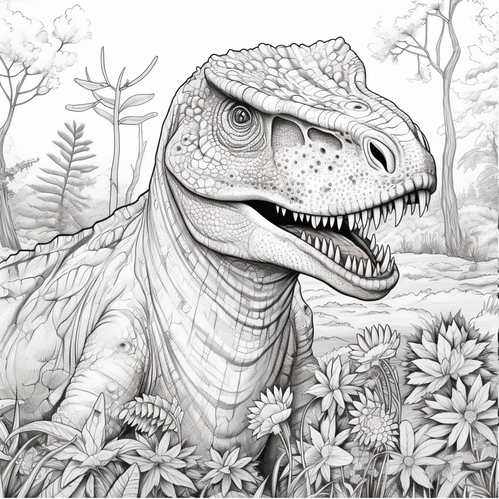 T Rex Coloring Pages in 2023  T-rex drawing, Dinosaur coloring