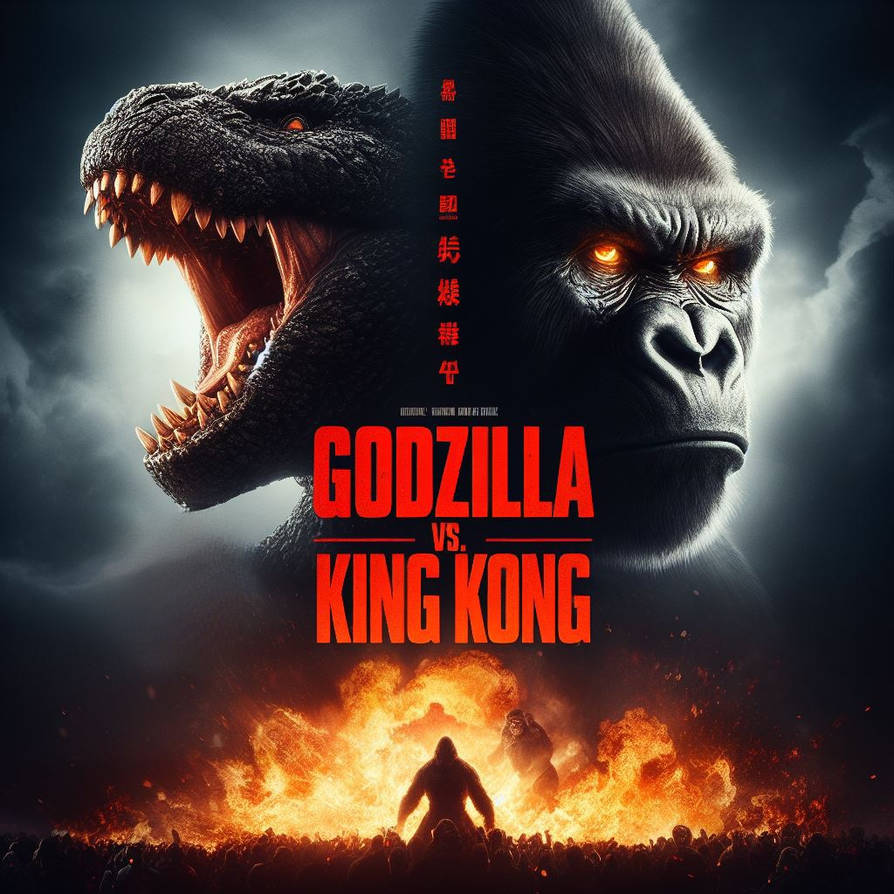 Godzilla vs King Kong Movie Poster by prehistoricpark96 on DeviantArt