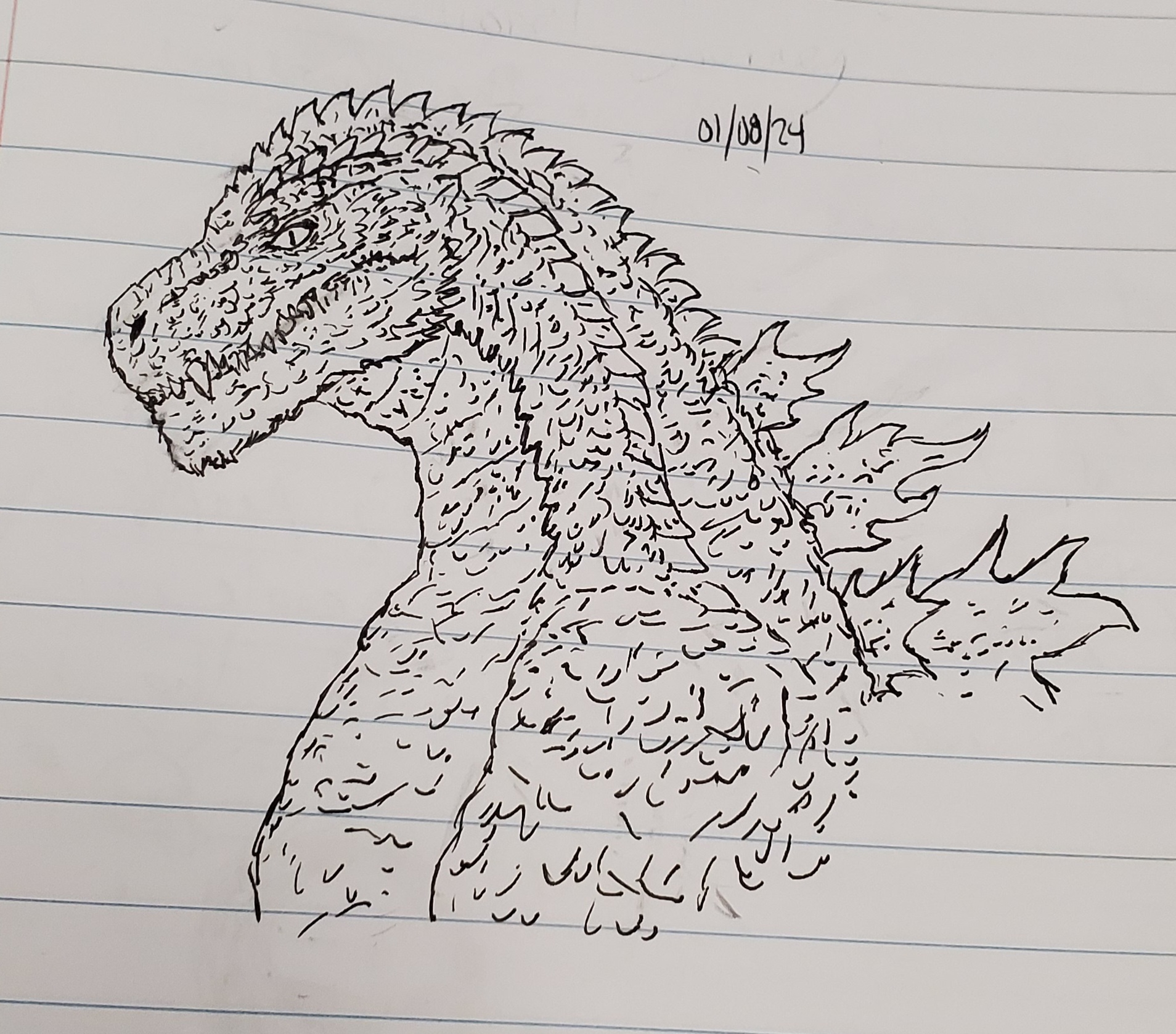 Godzilla Notebook Drawing #3 by prehistoricpark96 on DeviantArt
