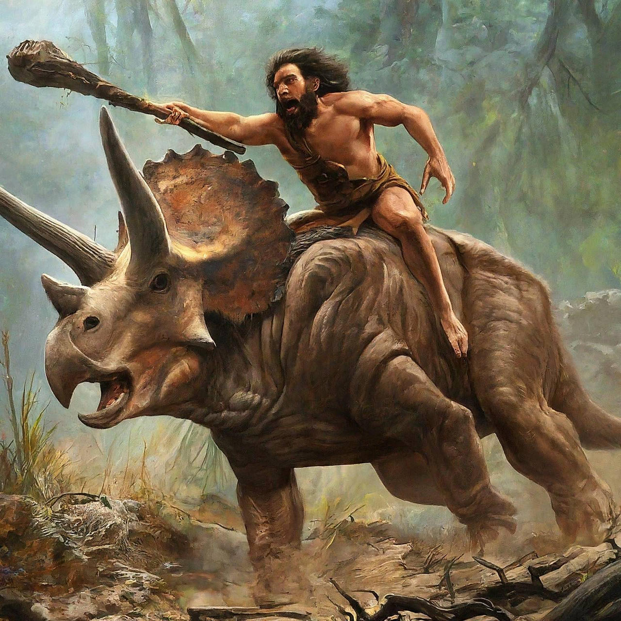 Triceratops Rider by prehistoricpark96 on DeviantArt