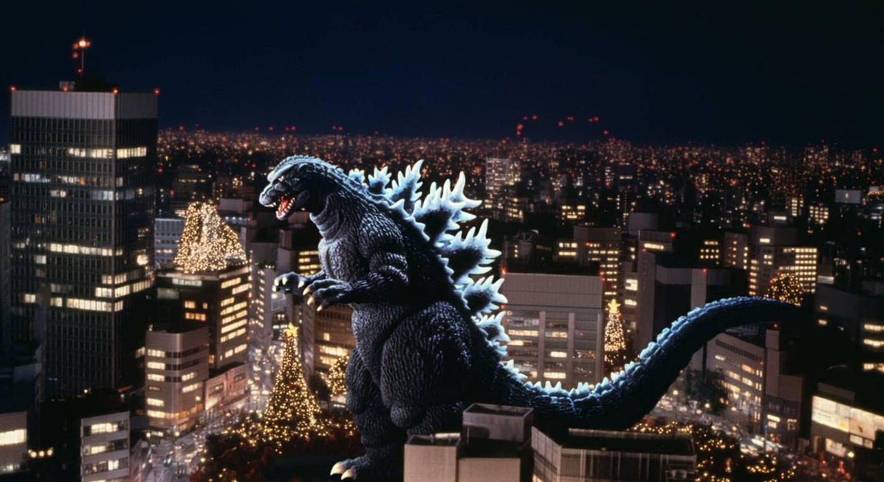 Godzilla Rampage Tokyo Godzilla attacking Tokyo during Christmas time by prehistoricpark96 on ...