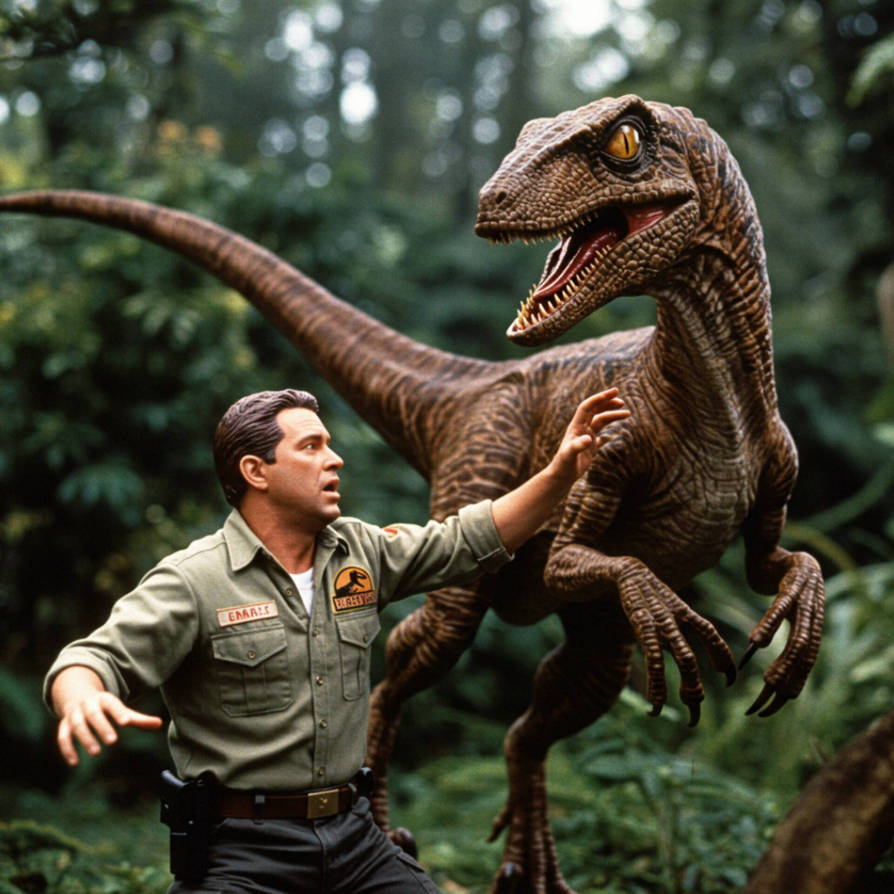 Jump Attack Raptor Getting attacked by a raptor by prehistoricpark96 on DeviantArt
