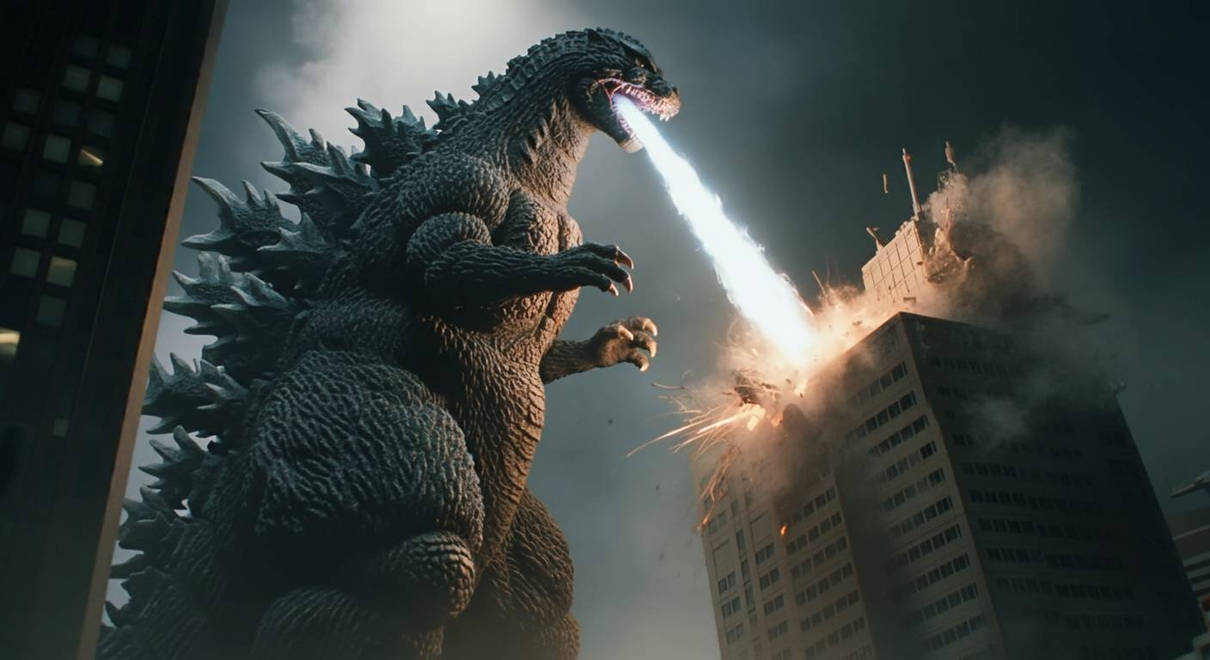 Godzilla Rgabbign Building Godzilla destroying building by prehistoricpark96 on DeviantArt