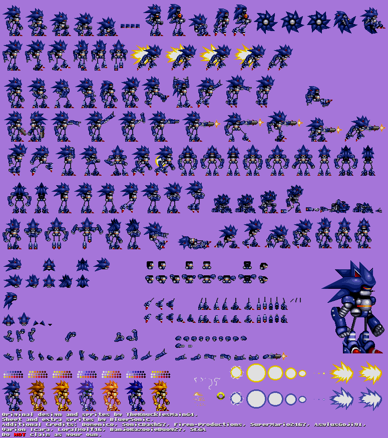 WIP) Mecha Sonic Sprites, But With Gray by BluerSonic on DeviantArt