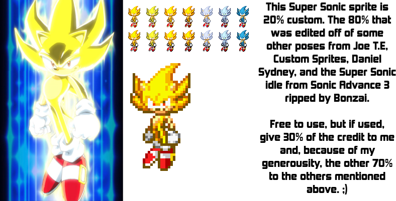 Classic Super Sonic Sprites  deviantART: More Like Classic Sonic